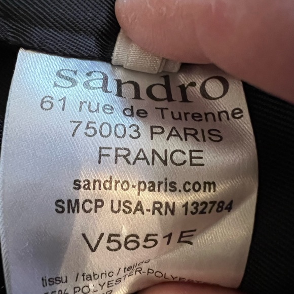 Women’s Sandro Black Blazer Size 40 - Picture 6 of 7